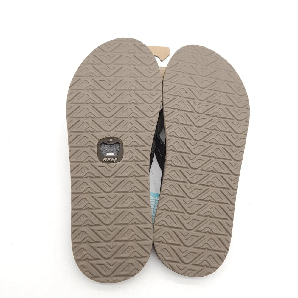 Reef‎ (Mens Size 13) Element TQT Thong Flip Flops Sandal Brown Bottle Opener New